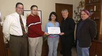 Left to Right: Phil Kesten, Dane Skilbred , Audrey Kyu, Fr. Locatelli, BillGreenwalt.