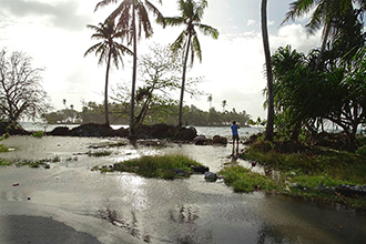 Flooded city in Marshall Islands