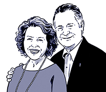 Illustration of Larry Specchierla and Maureen Specchierla