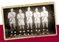 Postcard from the past: the 1911-12 Santa Clara basketball team.