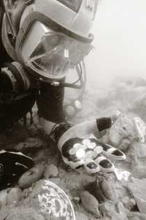Diving for artifacts