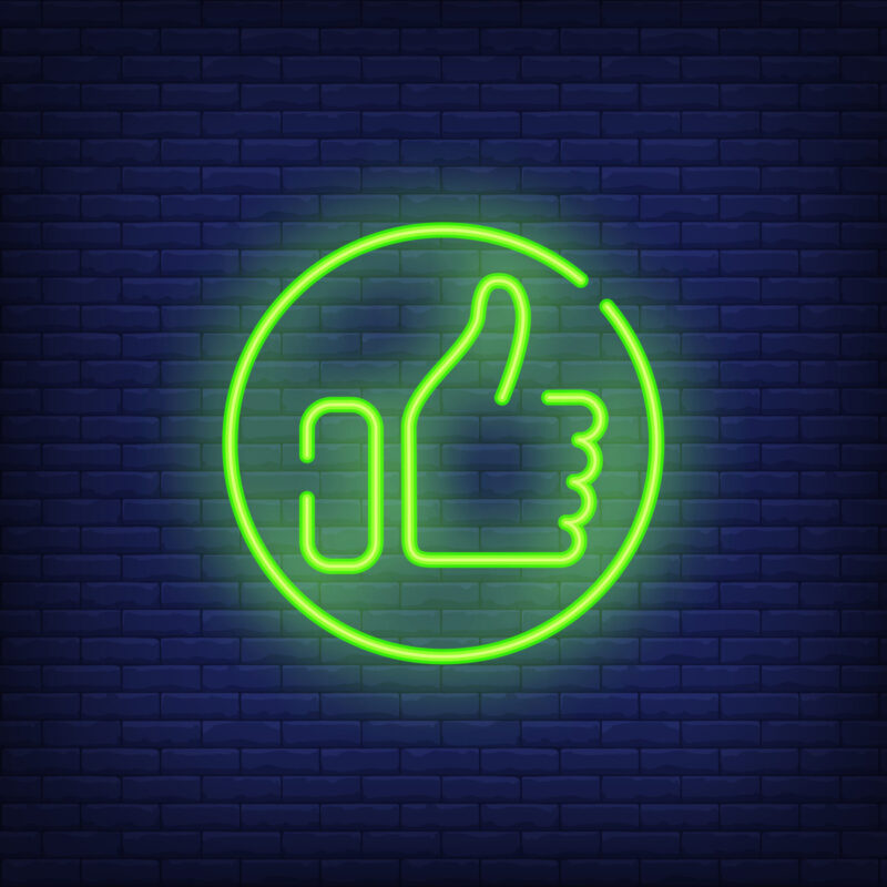 Thumb Up Neon Sign