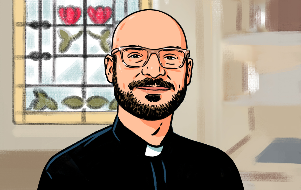 Fr. Zachariah Presutti, S.J., M.Div. ’21 | Illustration by Kyle Hilton