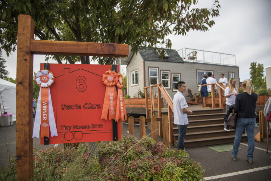 2016, 4161, Tiny House Competition, School Of Engineering, Team Members, Sacramento, Solar Powered Home, Sustainability, Evolve House, Operation Freedom Paws, Students, Faculty, Final Results, Winner, 2016 Smud Tiny House Competition Winner