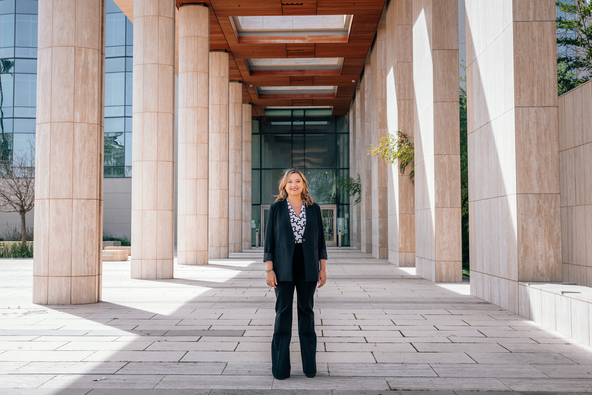 Judge Meghan Piano ’04, J.D. ’07 outside Family Justice Center