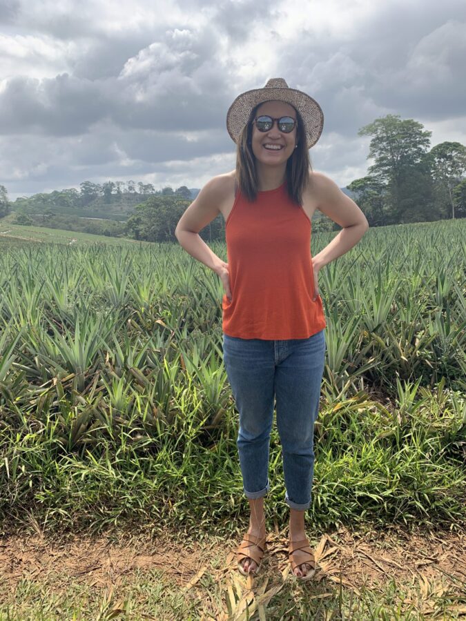 Lindsey Allen ’16 on a Pineapple Farm In Costa Rica
