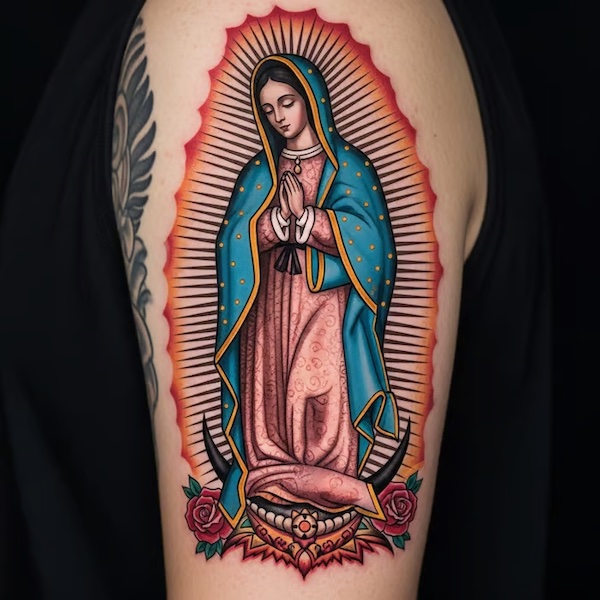 Tattoo of Our Lady of Guadalupe